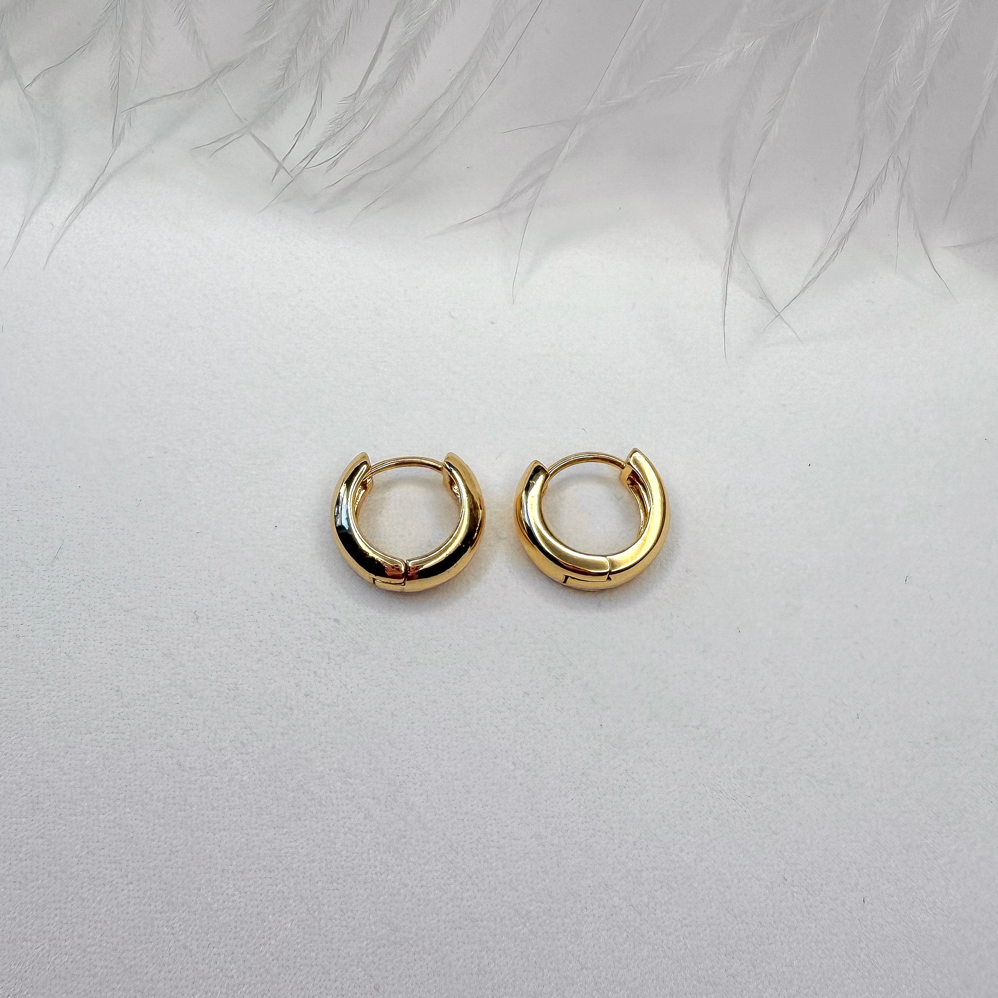 gold hoop earrings minimalist jewelry