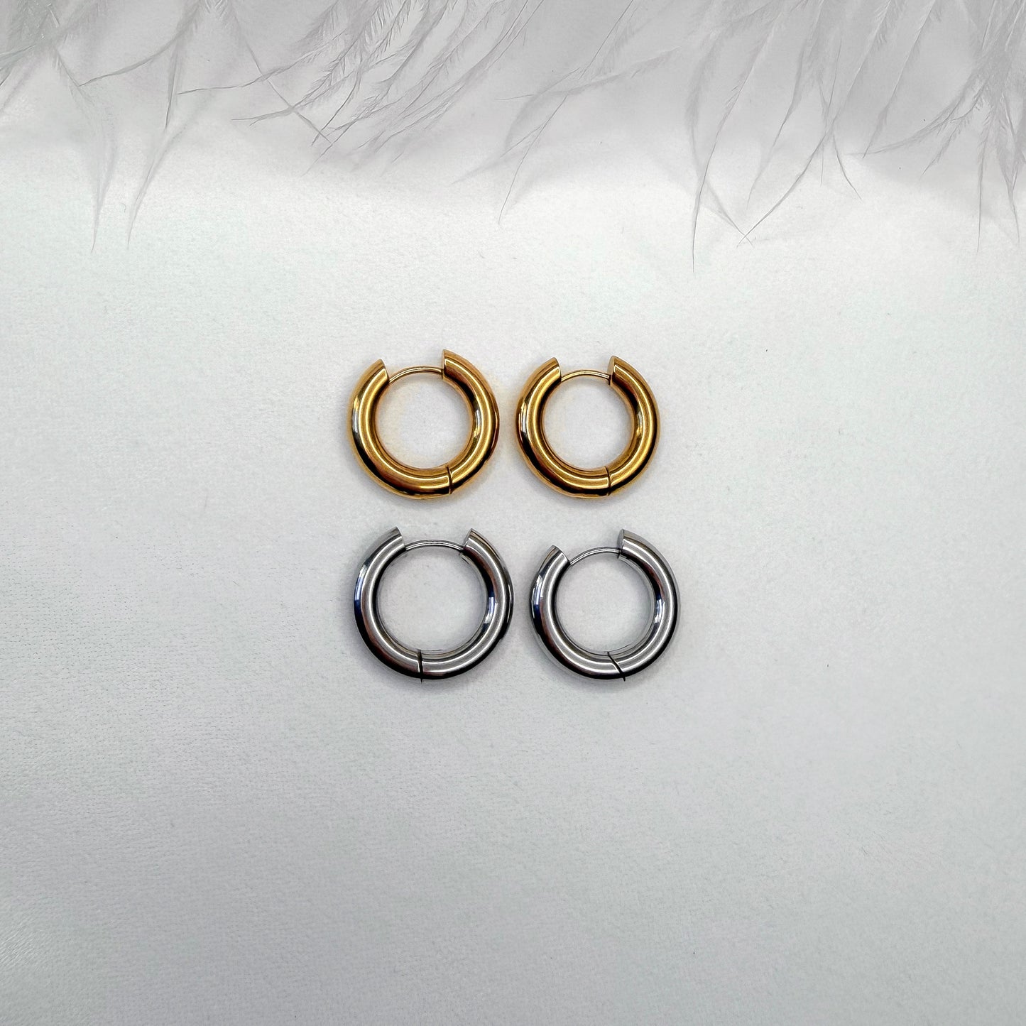 interchangeable hoop earrings base gold finish 20mm
