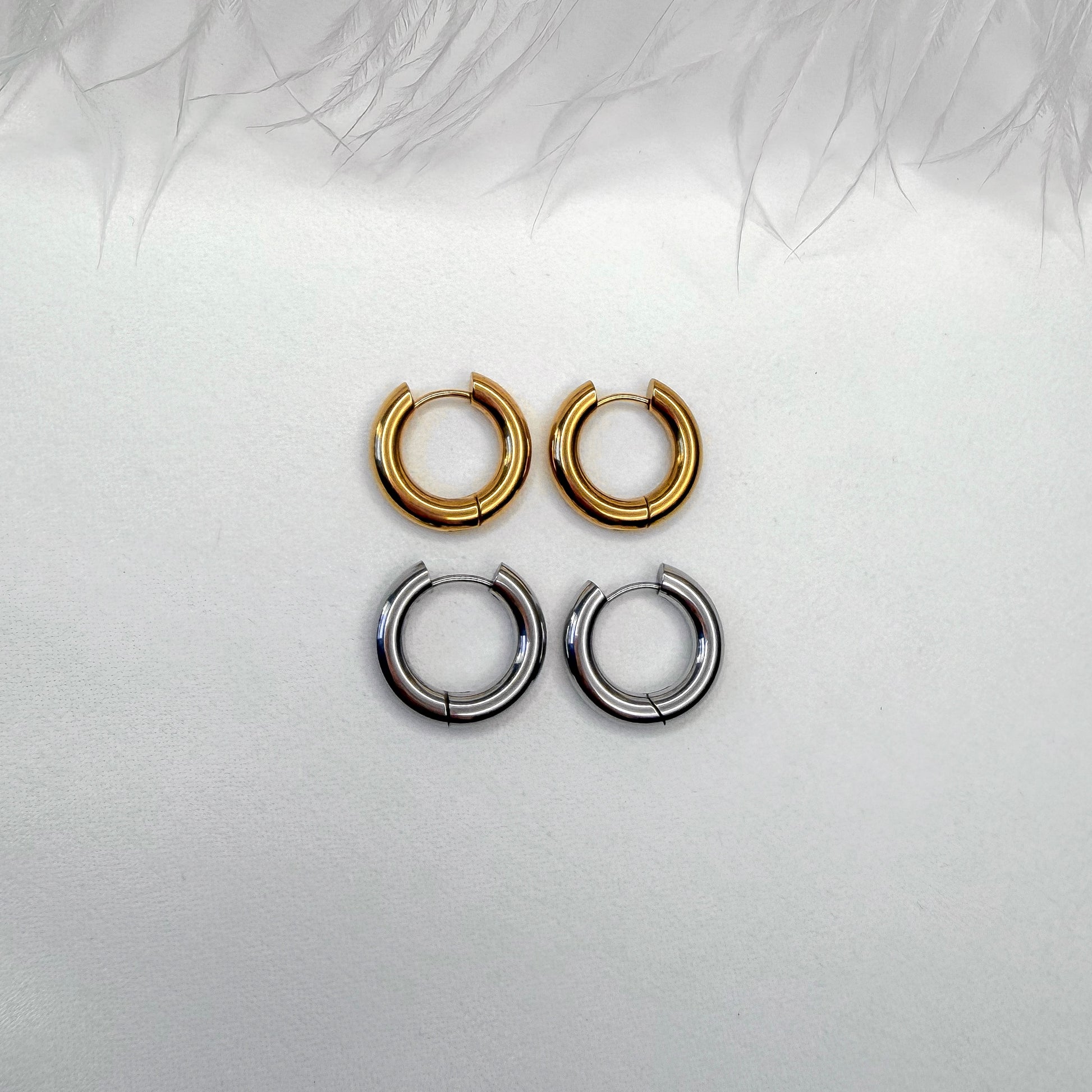 interchangeable hoop earrings base gold finish 20mm