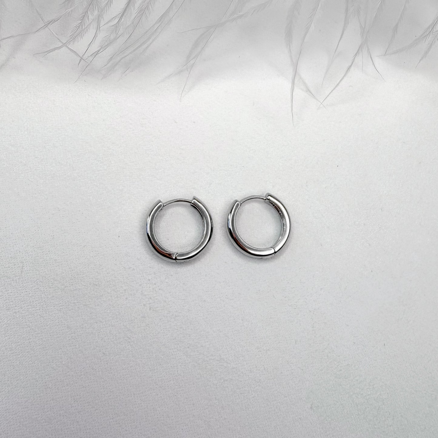 silver hoop earrings minimalist jewelry