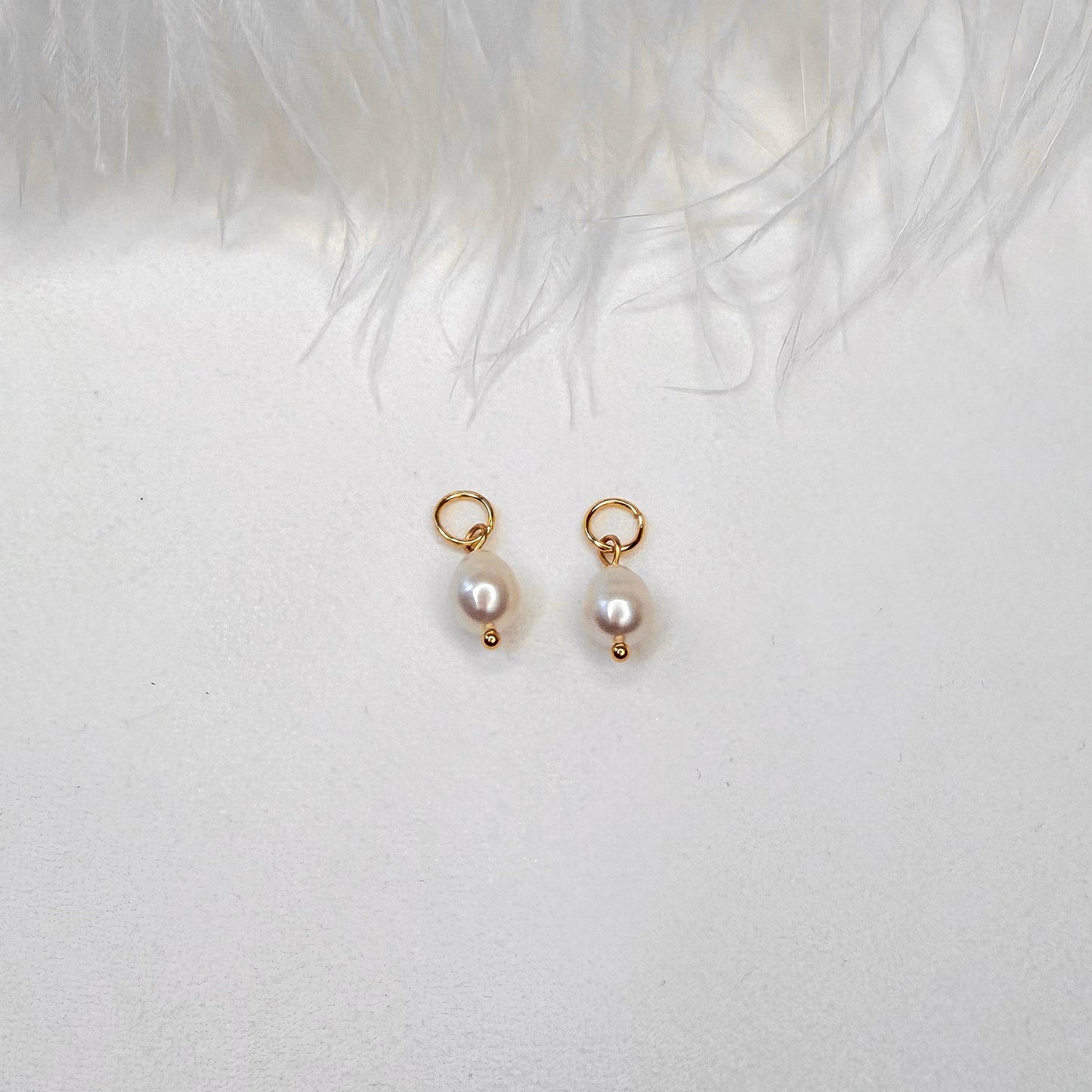 freshwater rice pearl charms interchangeable minimalist jewelry