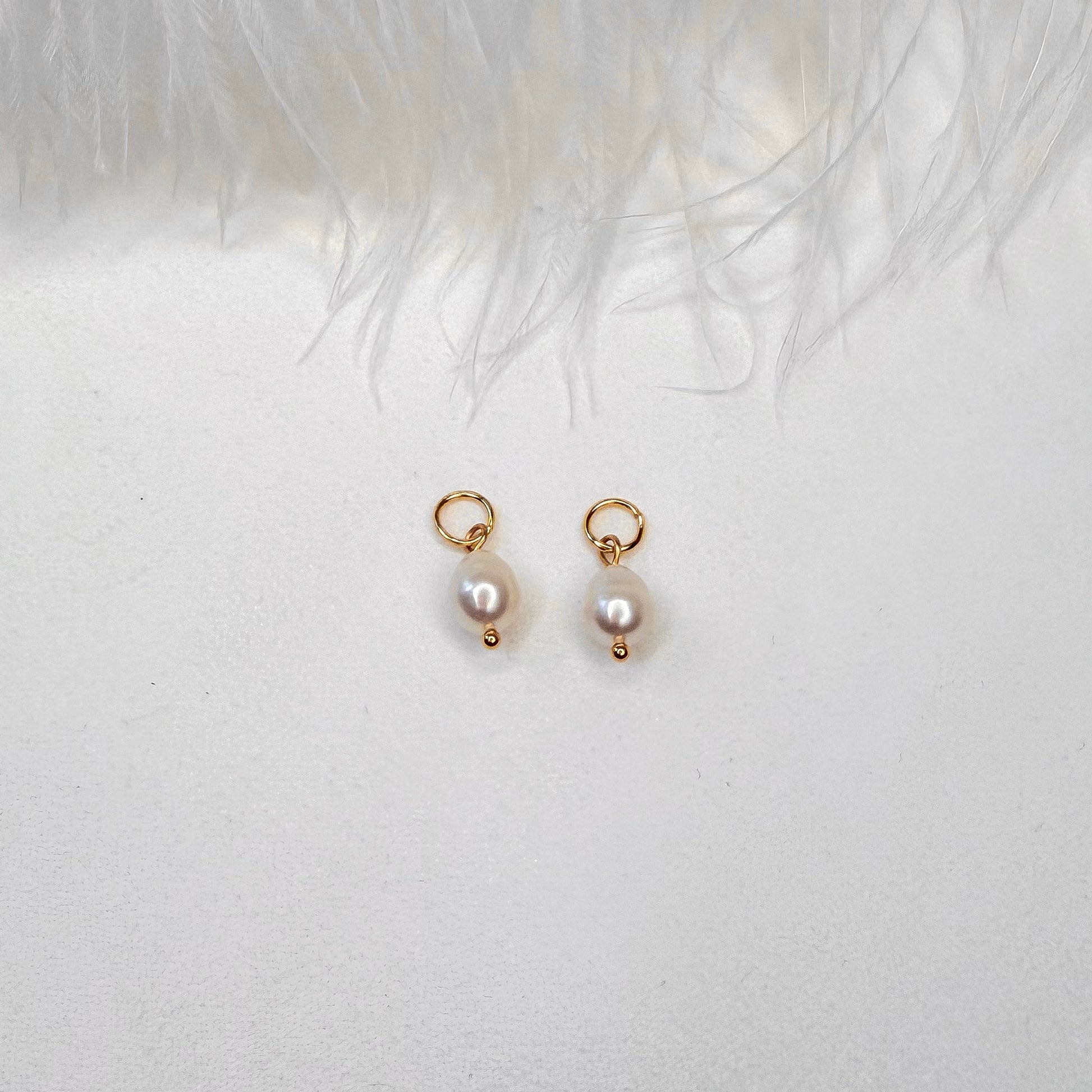 freshwater rice pearl charms interchangeable minimalist jewelry