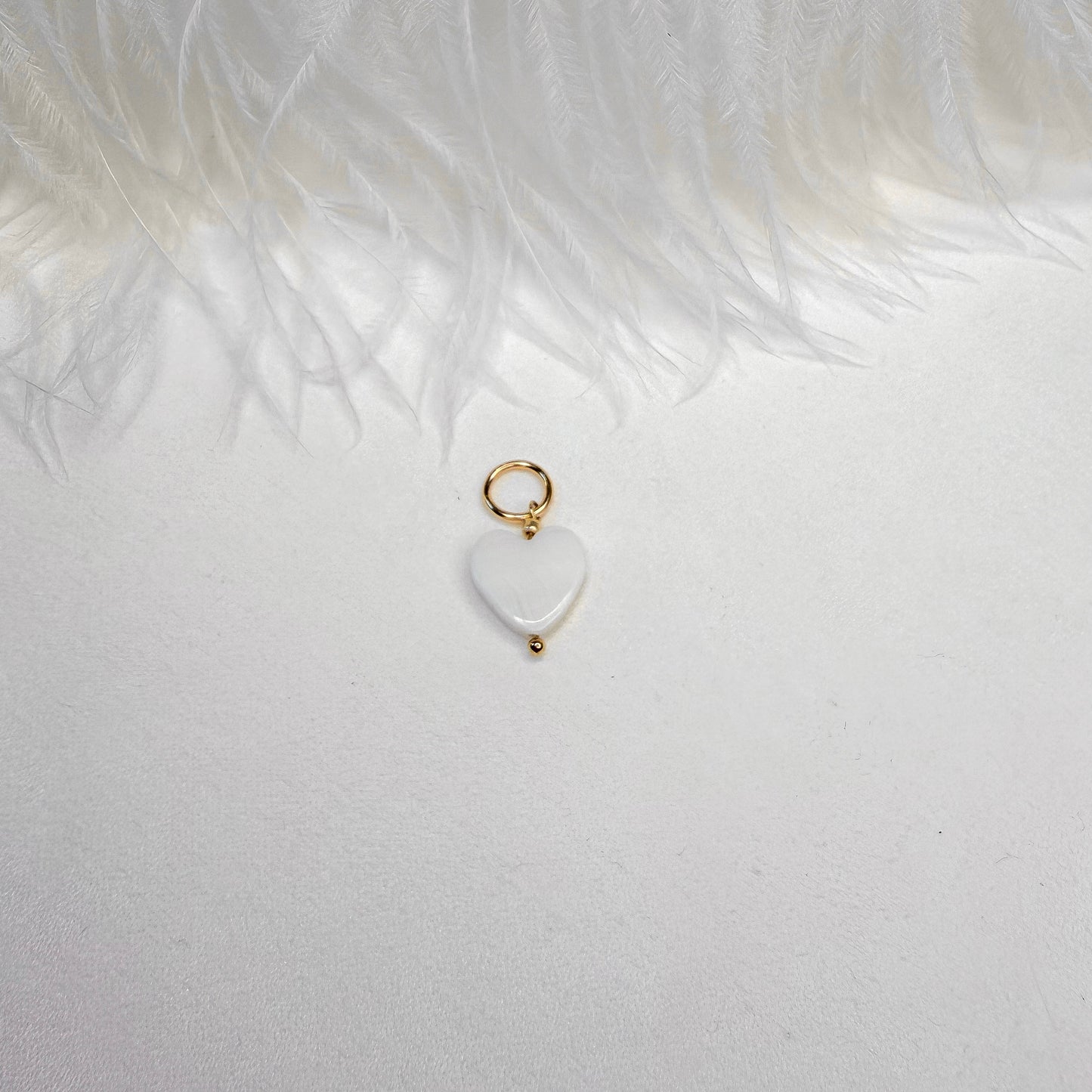 interchangeable mother of pearl heart charm for necklace