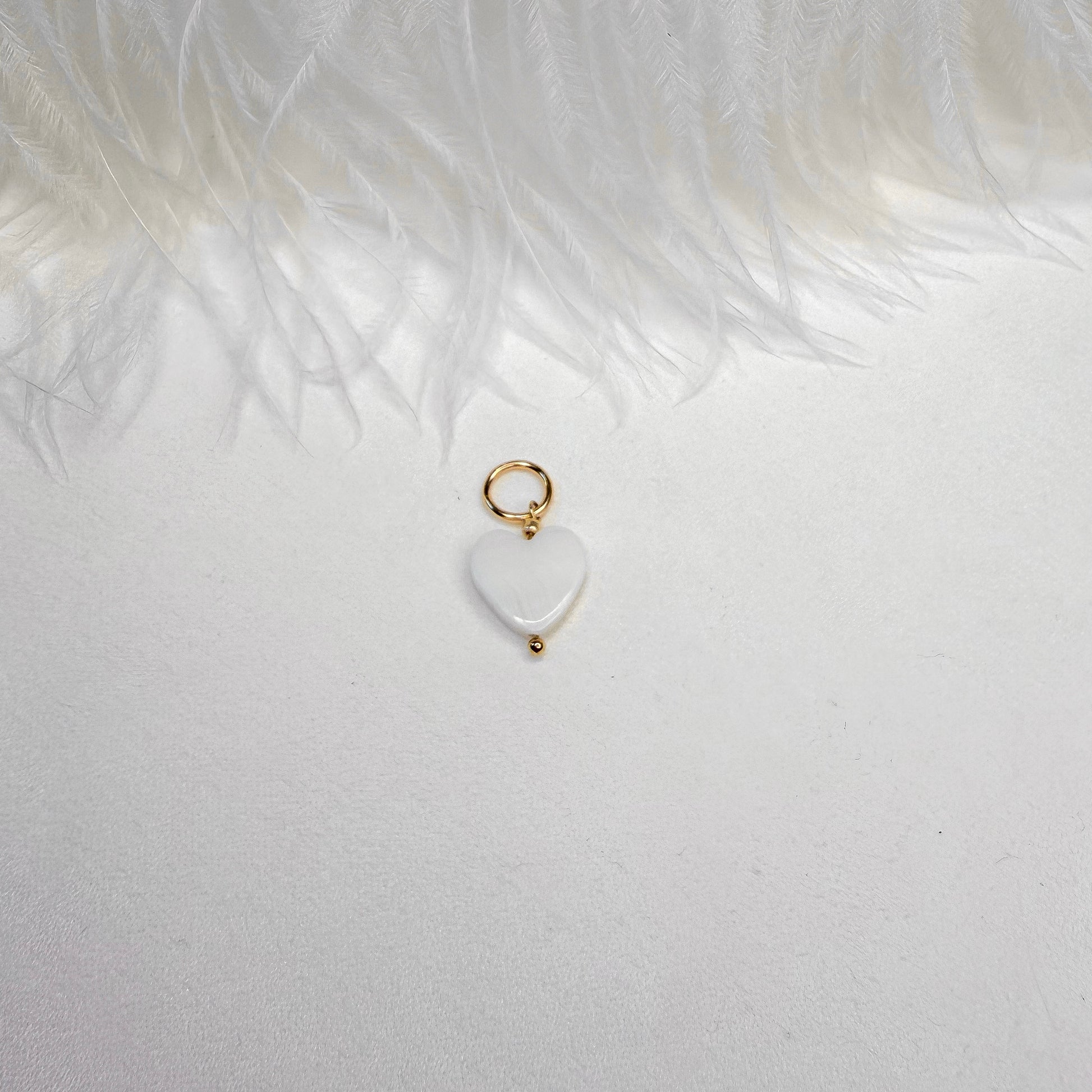 interchangeable mother of pearl heart charm for necklace