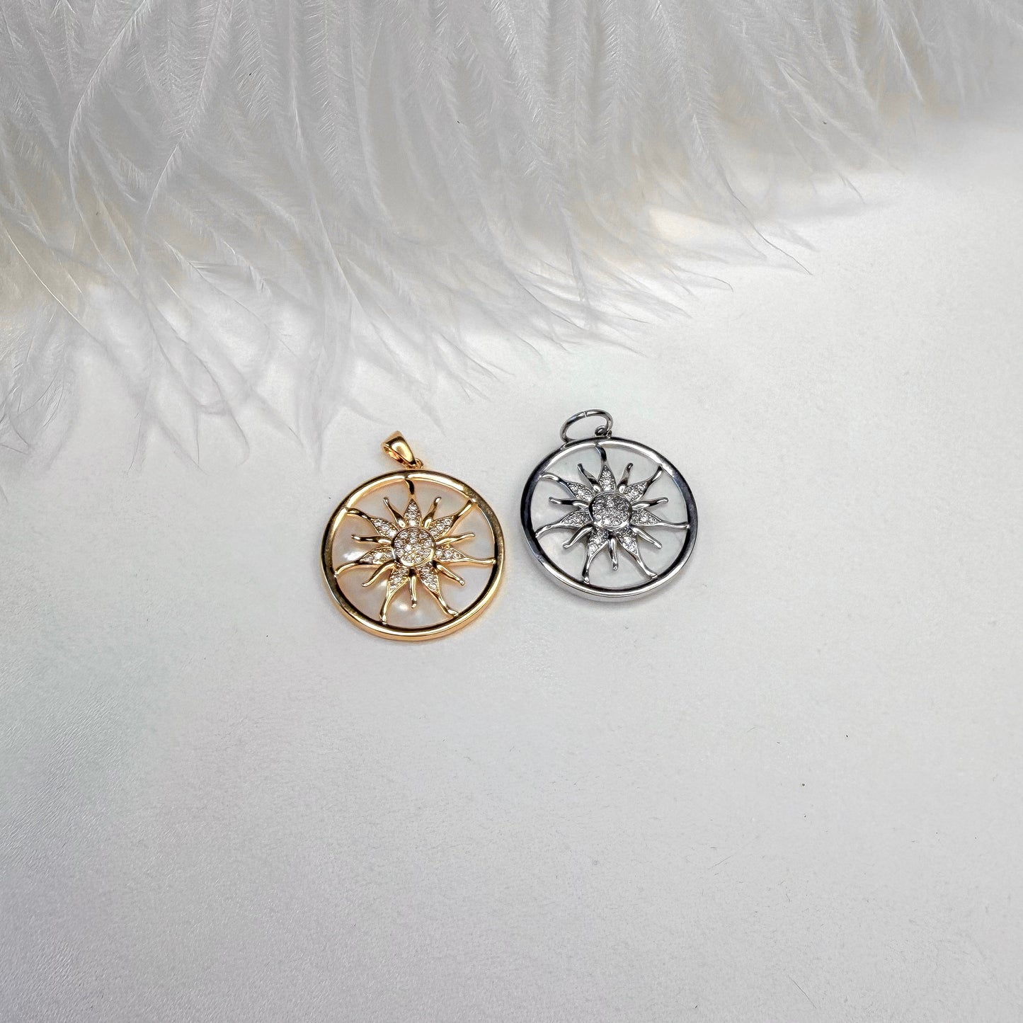 mother of pearl interchangeable charm for pearl necklace