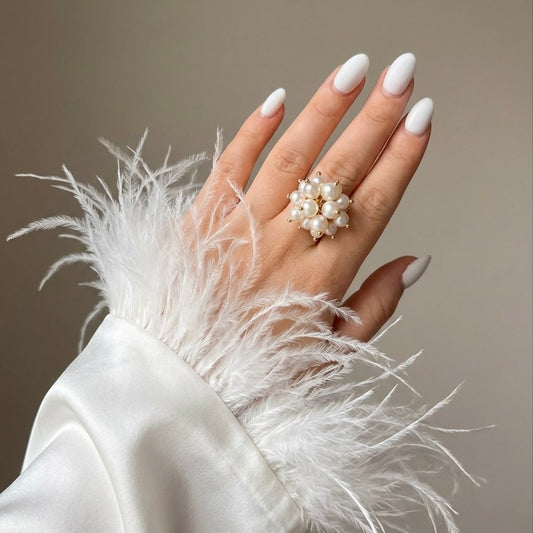 Pearl flower ring