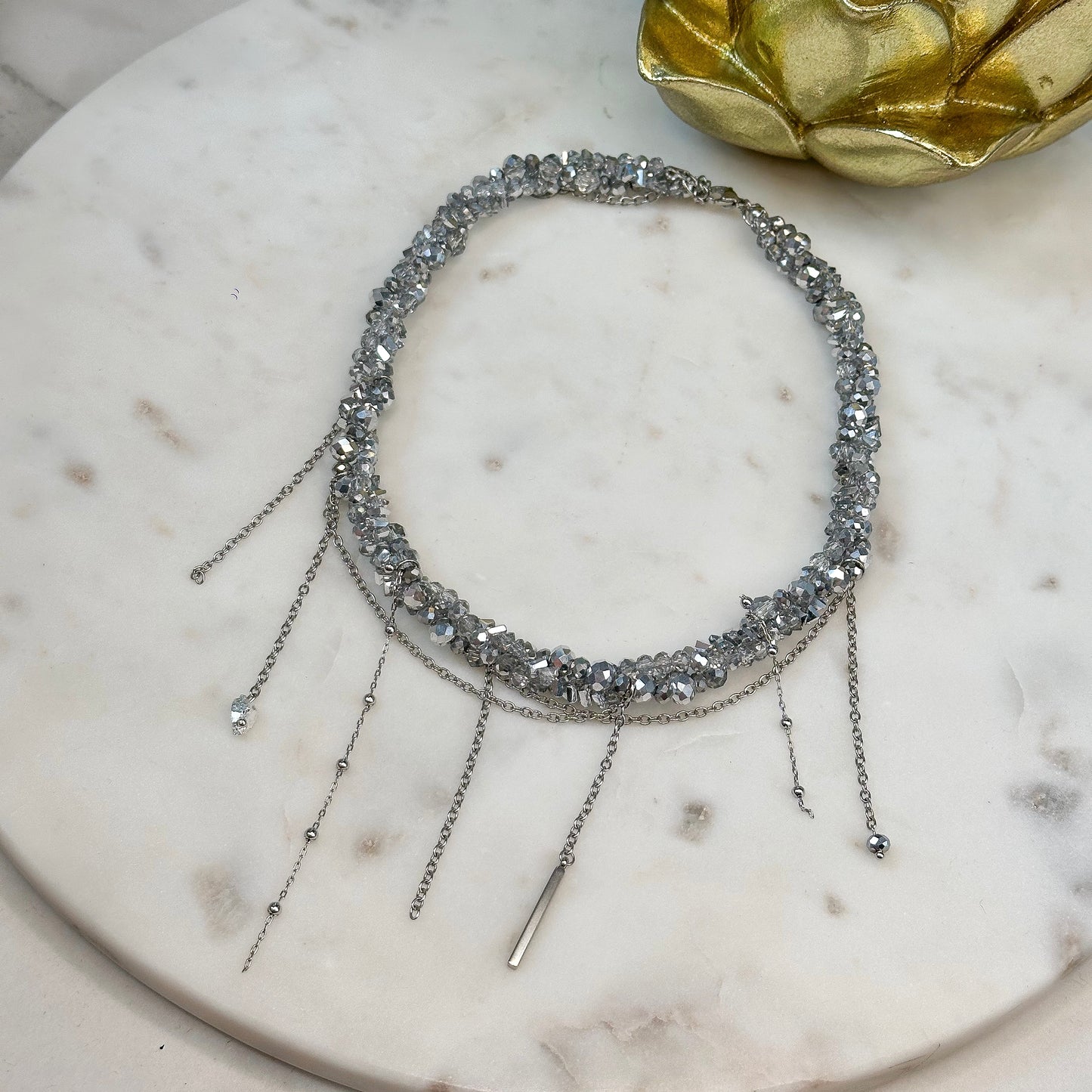 "Grunge" necklace (silver)