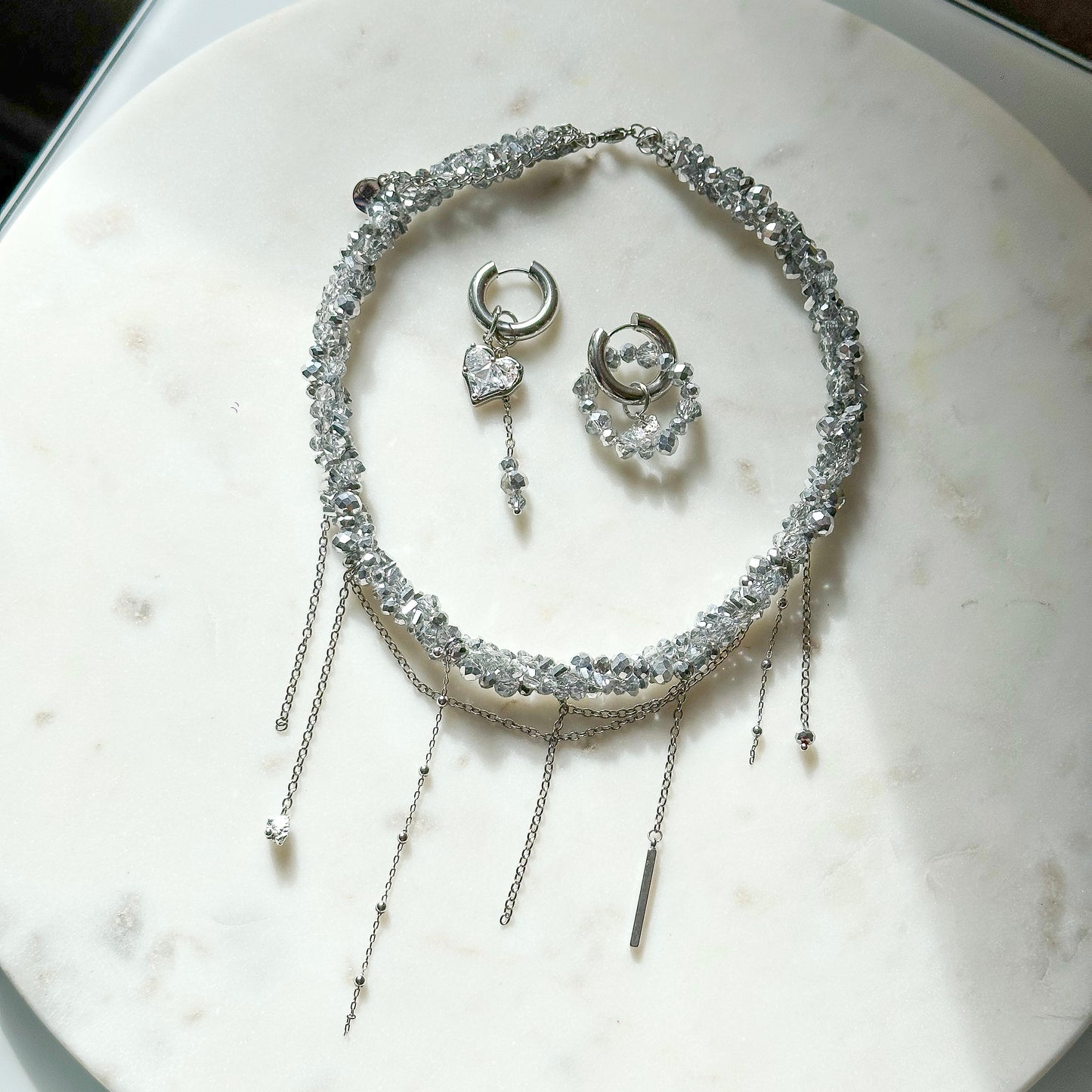 "Grunge" necklace (silver)