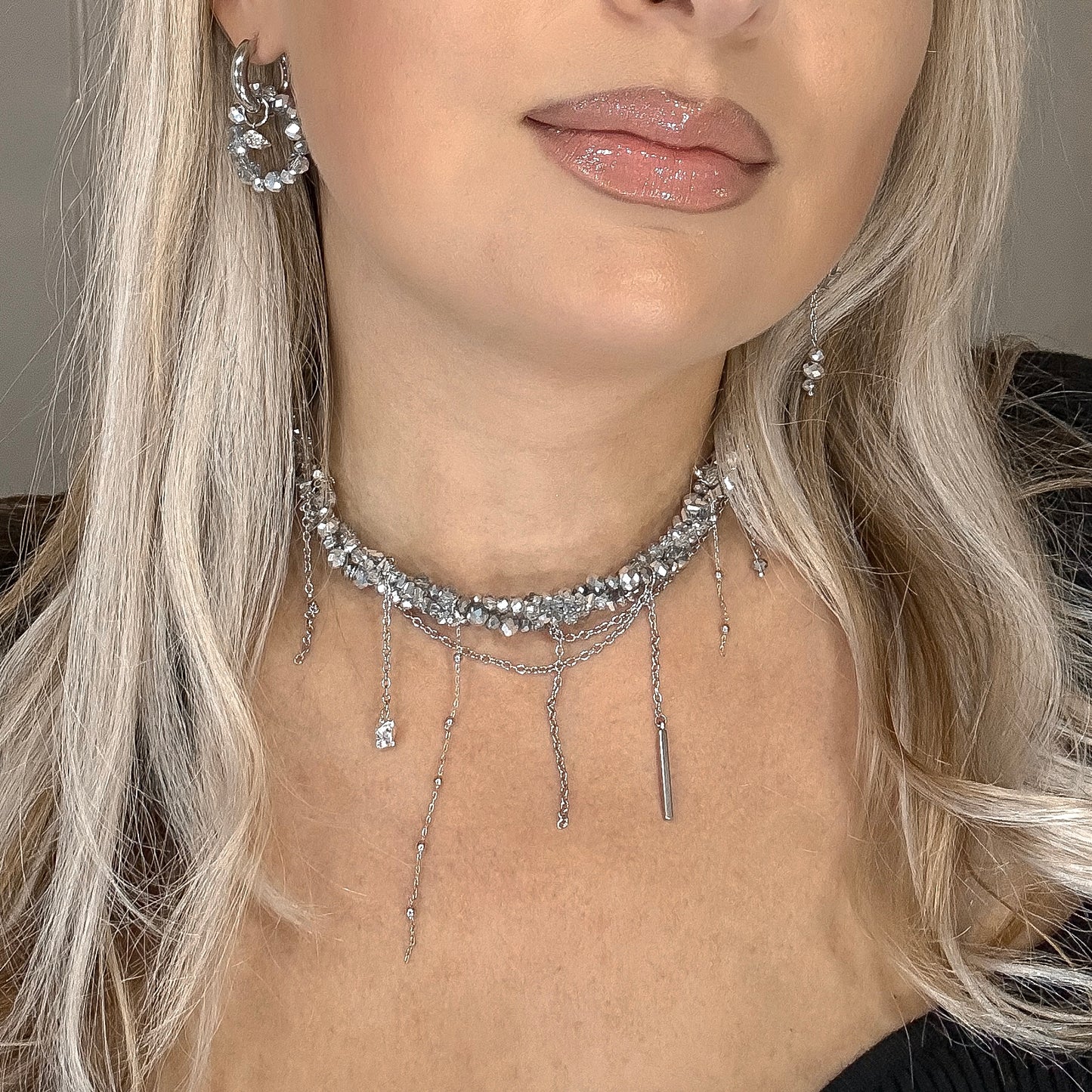 "Grunge" necklace (silver)