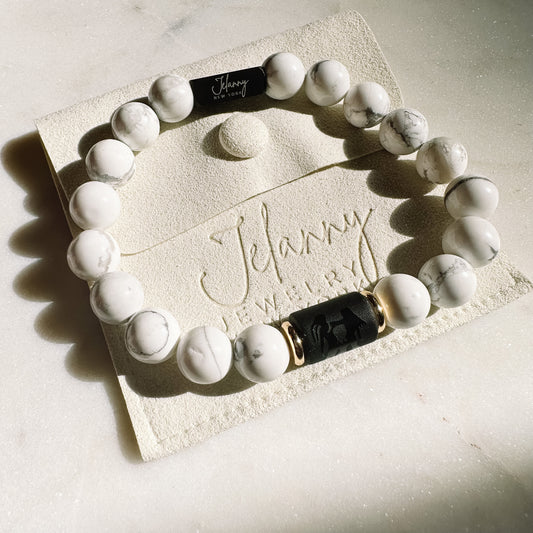 Gemini (howlite) beads bracelet