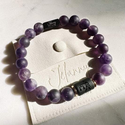 Libra (amethyst) beads bracelet