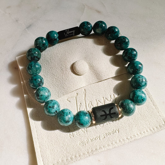 Pisces (spot jasper) beads bracelet