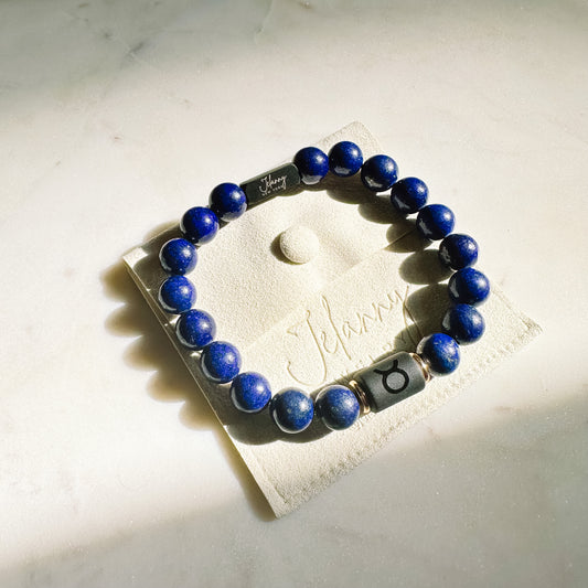 Taurus (lapis lazuli) beads bracelet