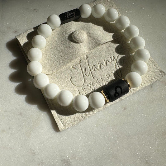 Leo (white onyx) beads bracelet