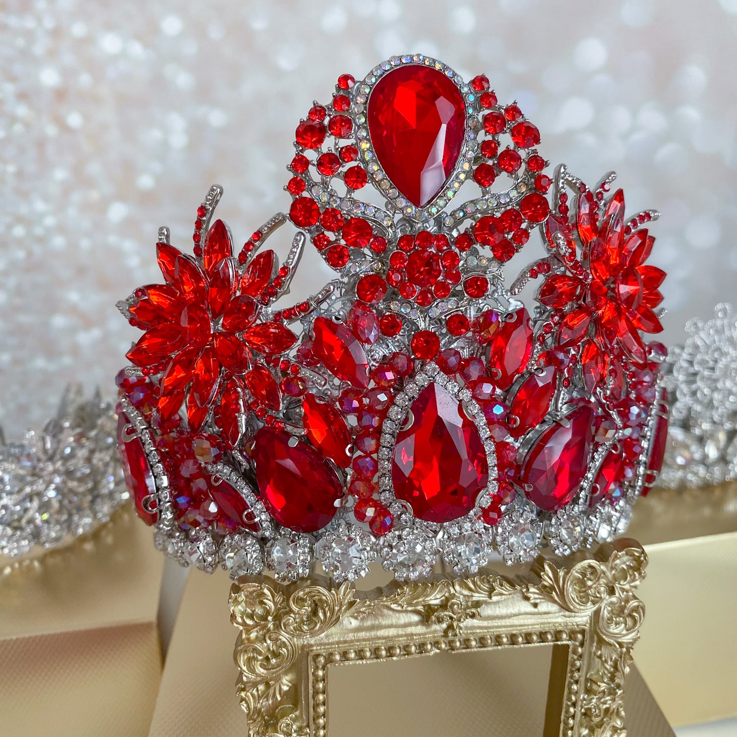 Red Royal Tiara Jelanny Jewelry